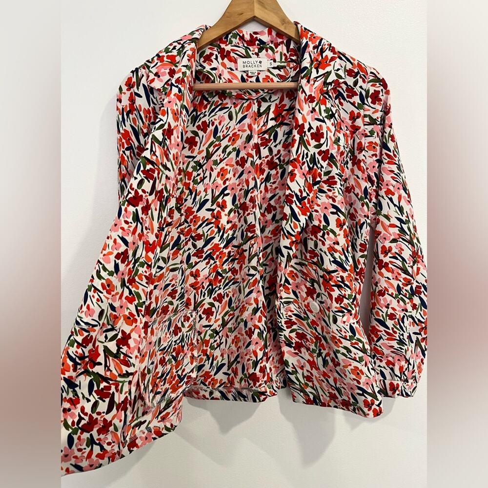 Molly Bracken Floral Double Breasted Blazer Size Small - Picture 7 of 7